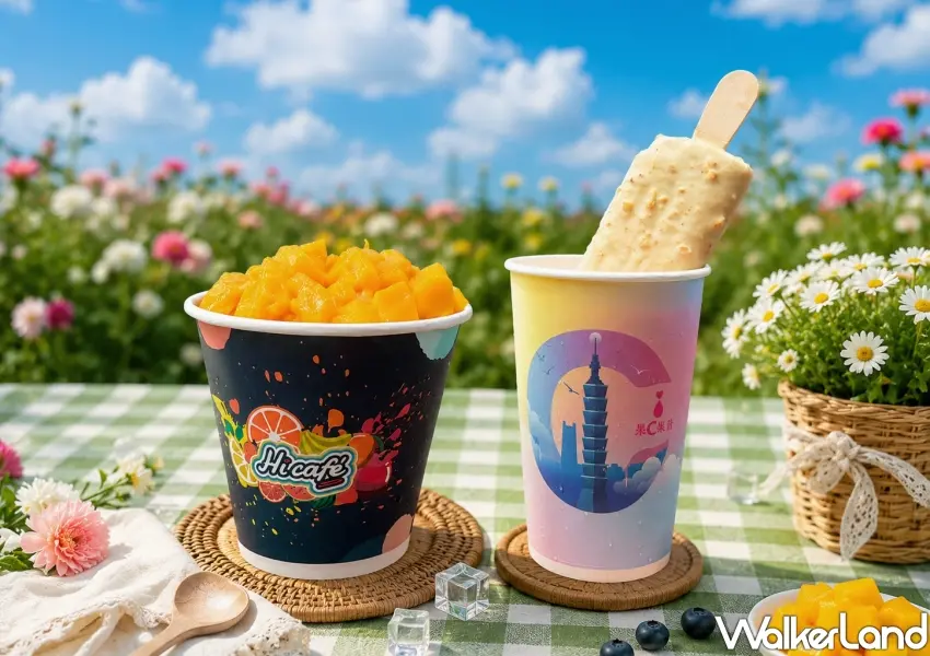 ▲Hi café芒果粒粒煉乳剉冰搭配特色果昔，爆量芒果果肉與香濃煉乳完美融合，帶來最療癒的夏日消暑體驗。