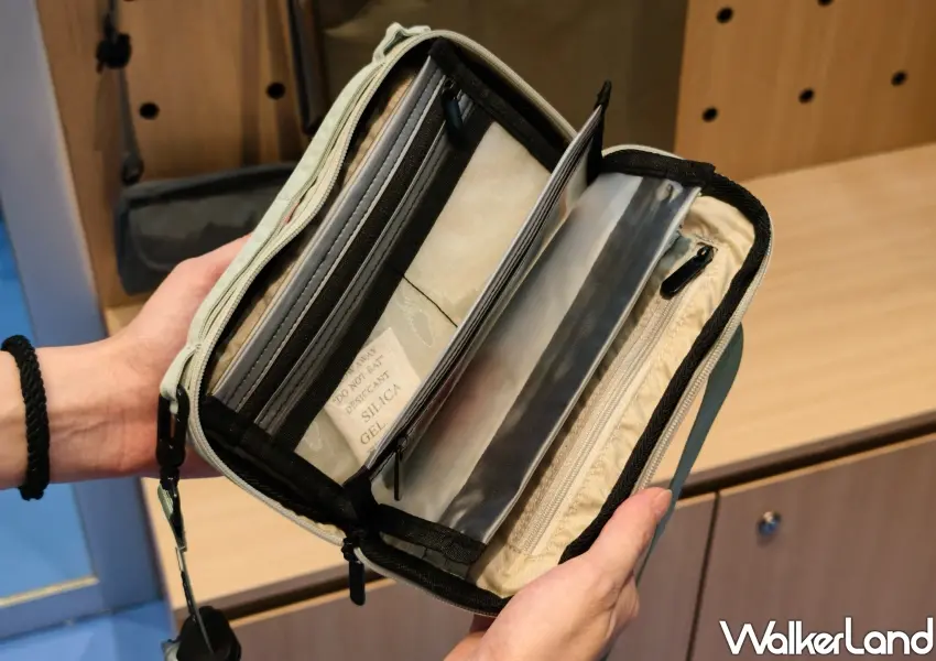 ▲熱銷募資商品「隨行多頁長夾托特包」長夾內部具備多頁收納分層設計方便妥善分類隨身小物,(攝影:鄭雅之)