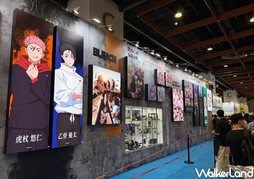 ▲2026漫博展區集結各大人氣IP限量福袋、周邊新品、抽卡機,航海王、我的英雄學院、咒術迴戰必搶。(攝影:鄭亦庭)
