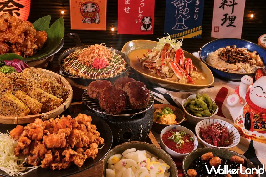 ▲豐盛的熱食餐檯集結北海道奶油螃蟹燒、厚實和牛漢堡排、松茸野菇松露燉飯、金黃酥脆的日式唐揚雞與芝麻地瓜可樂餅等多款經典庶民美食。圖/台北晶華酒店提供;窩客島編輯李維唐整理