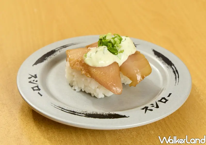 ▲嚴選長鰭鮪魚大腹肉質滑嫩細膩，搭配山葵美乃滋獨特的辛香香氣，層次豐富又解膩。