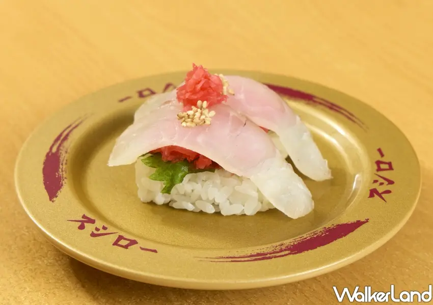 ▲日本空運活締真鯛搭配紫蘇葉與醃漬櫻色蘿蔔，清新香氣襯托真鯛甘甜，展現細膩日式料理層次。