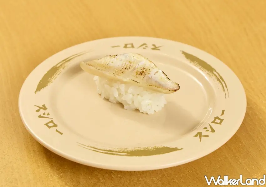 ▲擁有海中紅寶石美譽的赤鯥壽司，透過鹽醃與熟成工法引出魚肉旨味，融合豐潤油脂散發甘醇海味。
