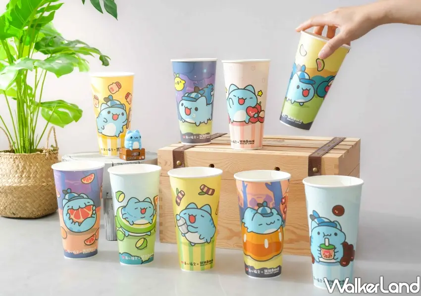 ▲清心福全首波登場九款貓貓蟲咖波限定紙杯,多款童趣插畫吸引粉絲前往門市收集全套。