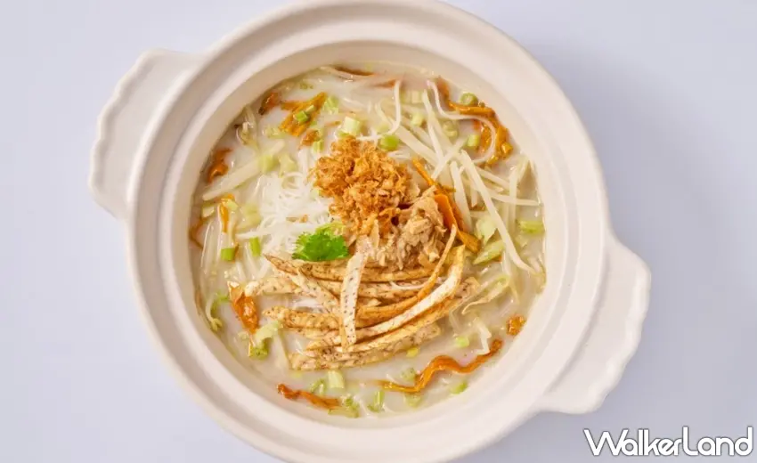 ▲「家鄉芋頭炊粉」以傳統芋頭米粉湯為靈感,改用豆奶與燕麥奶熬煮香濃雪濃湯作為美味基底。 圖/養心茶樓提供;窩客島編輯李維唐整理