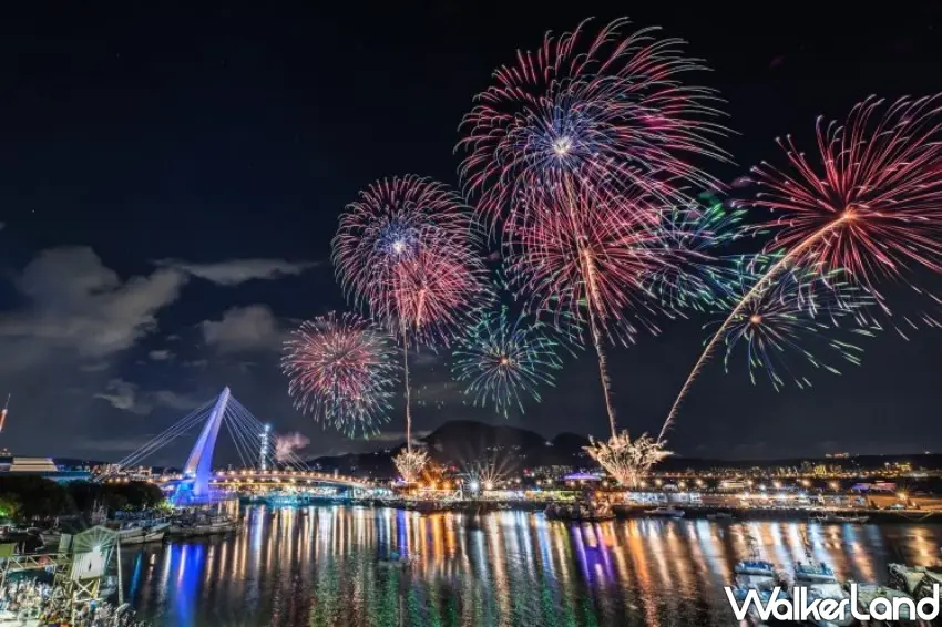 ▲2026淡水漁人碼頭仲夏繽紛樂精彩登場,高空煙火首度結合情人橋河上燈光秀。