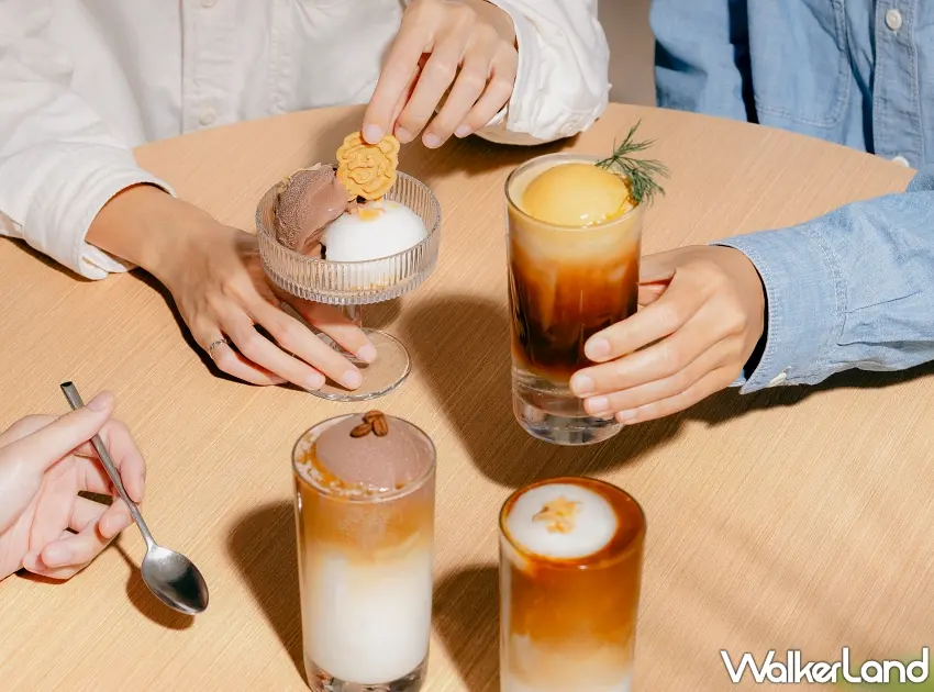▲伯朗咖啡館與 Double V 跨界企劃提供豐富選擇,讓顧客能同時品嚐到清涼特調飲品與雙球義式冰淇淋聖代。圖/伯朗咖啡館提供;窩客島編輯李維唐整理