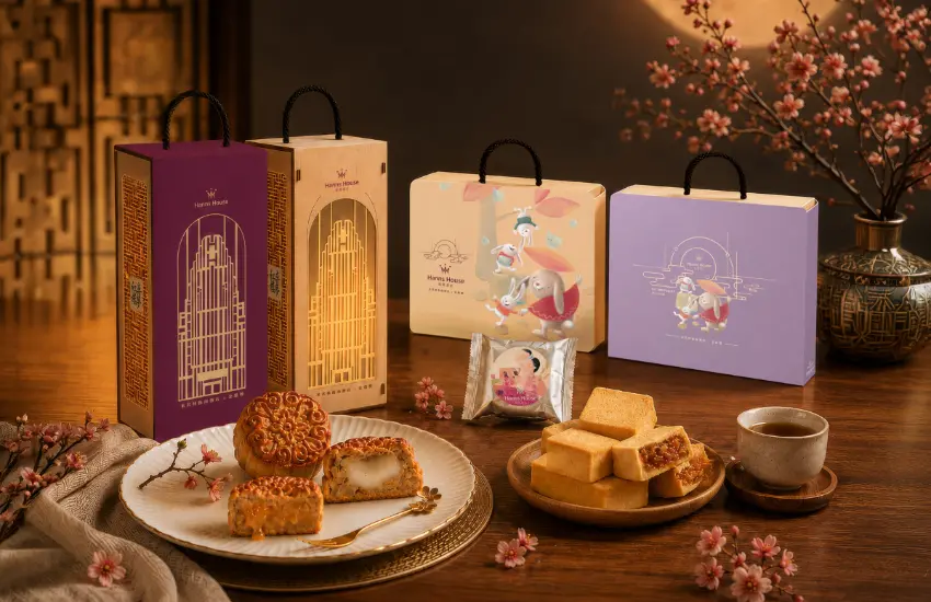 ▲瀚寓酒店以一盒月餅,一盞暖光,一輪明月為靈感,推出兩款兼顧美味與收藏價值的中秋禮盒。