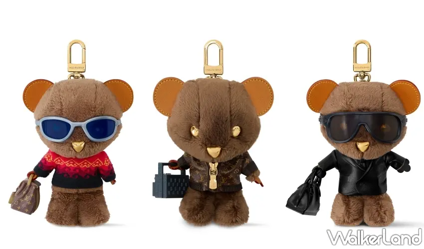 ▲Louis Vuitton 將2026秋冬男士秀場造型縮小重現,推出造型討喜且富含精緻細節的 LV ルイ ベア小熊包款吊飾。圖/Louis Vuitton提供;窩客島編輯李維唐整理