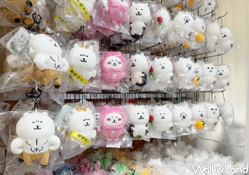 ▲nagano market TAIPEI 台北常設店位在捷運中山站5號出口旁,各種造型、表情nagano熊玩偶吊飾。(攝影:鄭亦庭)