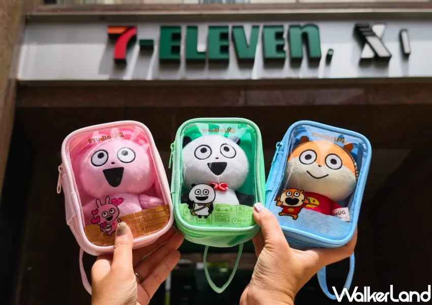 ▲7-11攜手西村優志推出表情包絨毛吊飾盲盒,立體大頭造型包含開心熊貓與戀愛兔等經典表情。(攝影:鄭雅之)