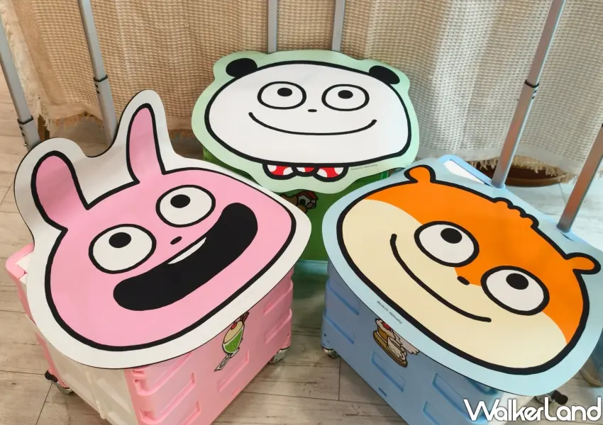 ▲印有開心熊貓與小鼠可愛圖樣的吸水軟性地墊,安全防滑又能為居家空間增添療癒氛圍。(攝影:鄭雅之)