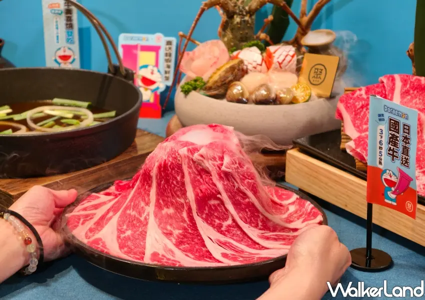 ▲嚴選日本國產牛搭配豪華海鮮拼盤,油花細緻柔嫩,吸引不少肉控前來品嚐。(攝影:鄭雅之)