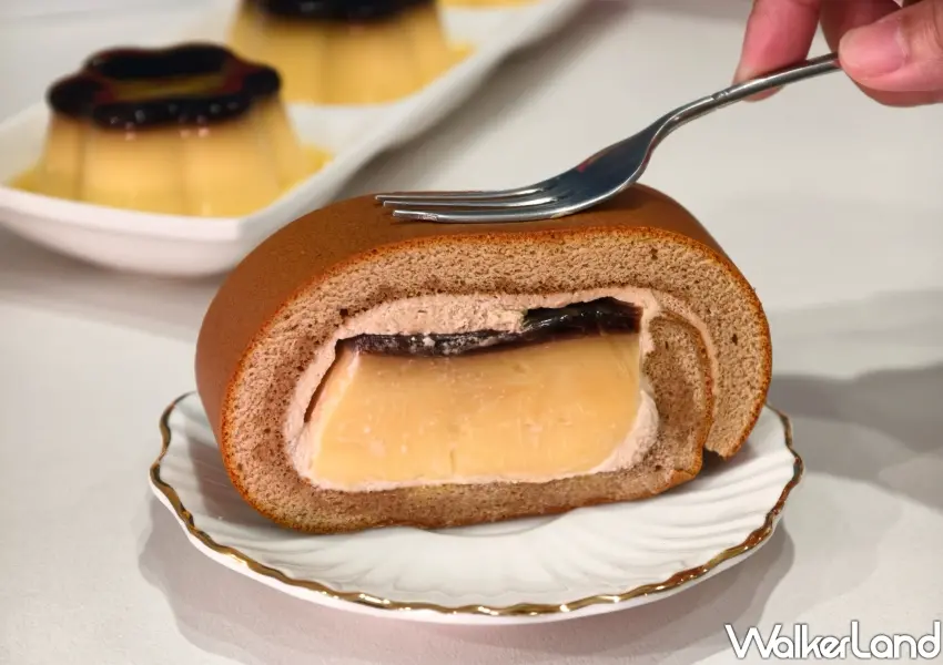 ▲亞尼克阿薩姆紅茶三顆布丁生乳捲切面吸睛,將國民人氣統一布丁捲入麥芽茶香奶霜中,帶來熟韻大人系療癒滋味。(攝影:鄭雅之)