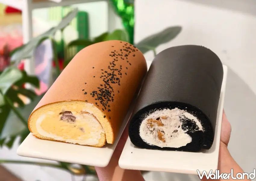 ▲亞尼克中秋推隱藏版甜點,蛋黃酥風味生乳捲與黑色竹炭外皮的黑芝麻脆脆生乳捲,可透過YTM蛋糕販賣機盲盒活動限定抽獎取得。(攝影:鄭雅之)