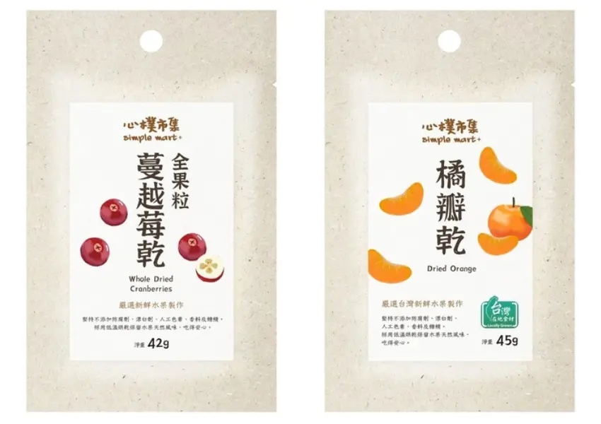 ▲心樸市集果乾採低溫烘焙無添加防腐劑,酸甜涮嘴是架上常常缺貨的熱門零食。