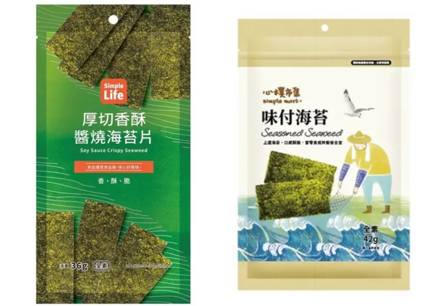 ▲Simple Life厚切香酥醬燒海苔片與心樸市集味付海苔,都是超涮嘴的解饞與下飯良伴。