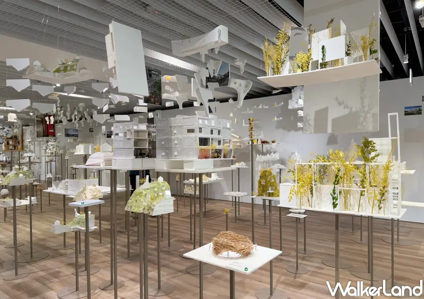 ▲忠泰美術館藤本壯介建築展必拍!思想之森展出超過百個建築計畫模型、設計試作,讓大家彷彿走進藤本壯介的思想森林。(攝影:鄭亦庭)
