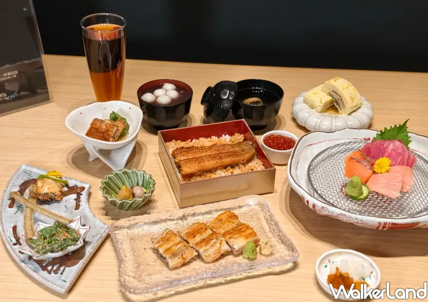 ▲預約制鰻魚會席料理包含先付、前菜、刺身與燒物等多道精緻佳餚。(攝影:鄭雅之)