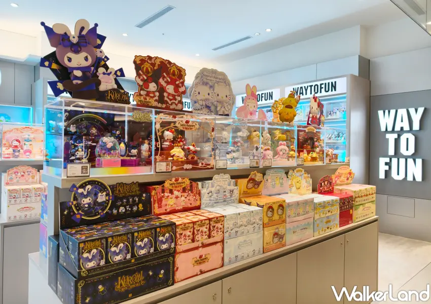 ▲SOGO大巨蛋IP小物潮玩天堂！5樓集楽玩多 WAYTOFUN玩具、潮玩公仔盲盒小物。(攝影：鄭亦庭)