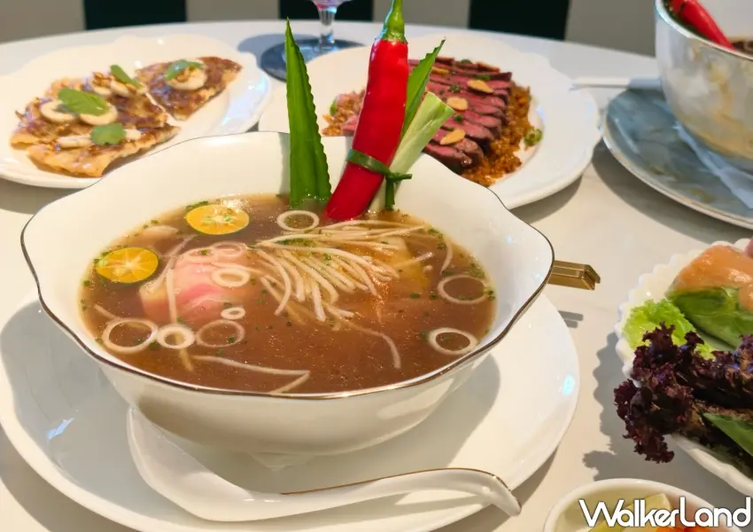 ▲全台首店「越舍MAISON VIET」進駐大巨蛋遠東Garden City 7樓,以優雅法式氛圍結合經典越南美食,呈現精緻精采的越式料理風格。(攝影:鄭雅之)
