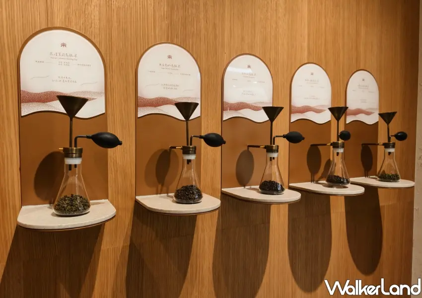 ▲金色三麥旗下唯一以茶為主題的三麥茶樓全台首店進駐大巨蛋遠東Garden City 6樓,店內特別設有特色茶牆展示各式嚴選茶葉。(攝影:鄭雅之)
