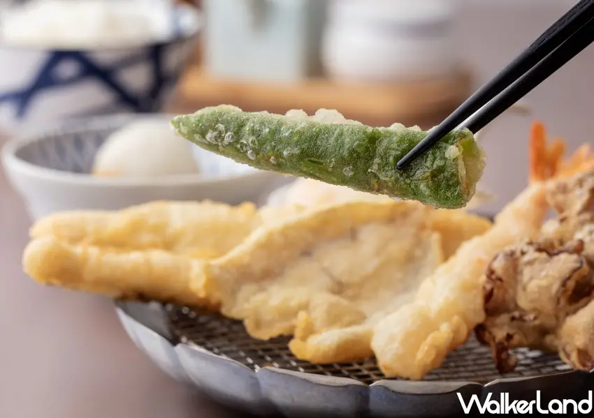 ▲大巨蛋「金子半之助天婦羅」特製天婦羅麵衣輕薄酥脆,完美襯托出海鮮與鮮蔬的天然鮮甜。