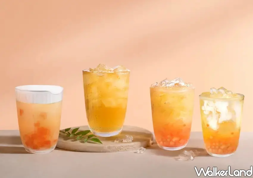 ▲老賴茶棧推出白桃系列，白桃烏龍45元、桃桃烏龍70元、奶蓋桃桃烏龍75元、桃桃烏龍奶茶75元，消暑首選。