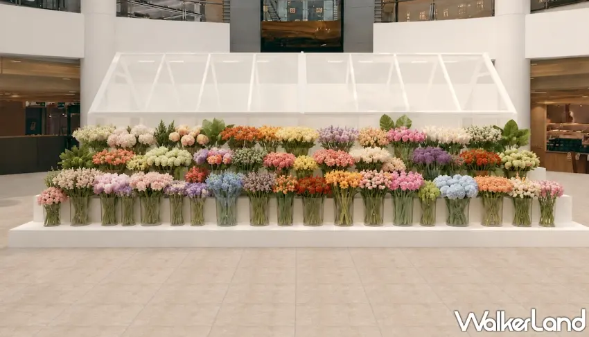 ▲「Flower Shop TAIPEI」台北快閃店概念曝光,陳列 100 種絨毛花卉景象。圖/喜悅國際提供;窩客島編輯李維唐整理