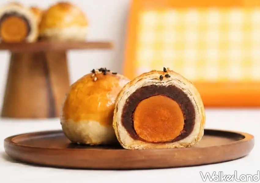 ▲飽滿鹹香的屏東鹹蛋黃與綿密豆沙,法朋烘焙甜點坊首度進駐台北101快閃開賣。