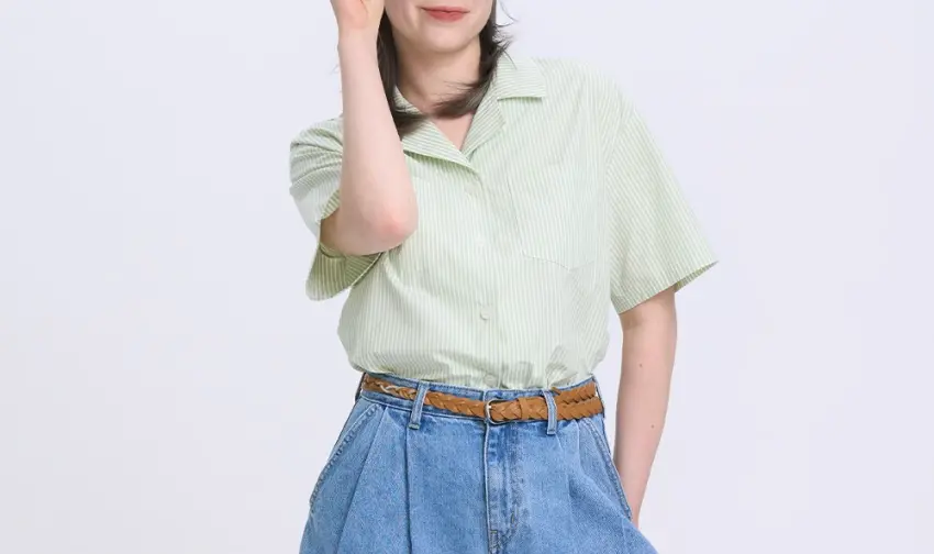 ▲結合微度假感翻領襯衫與便利口袋,完美實直接穿出門也OK的休閒美學。
