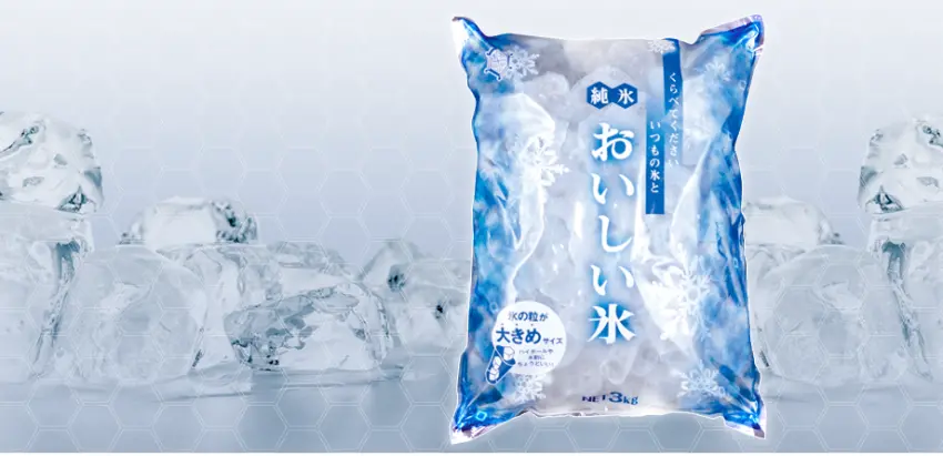 ▲九州冰塊透過嚴選水質與特殊製冰工藝,呈現出清澈無氣泡的實心質地。