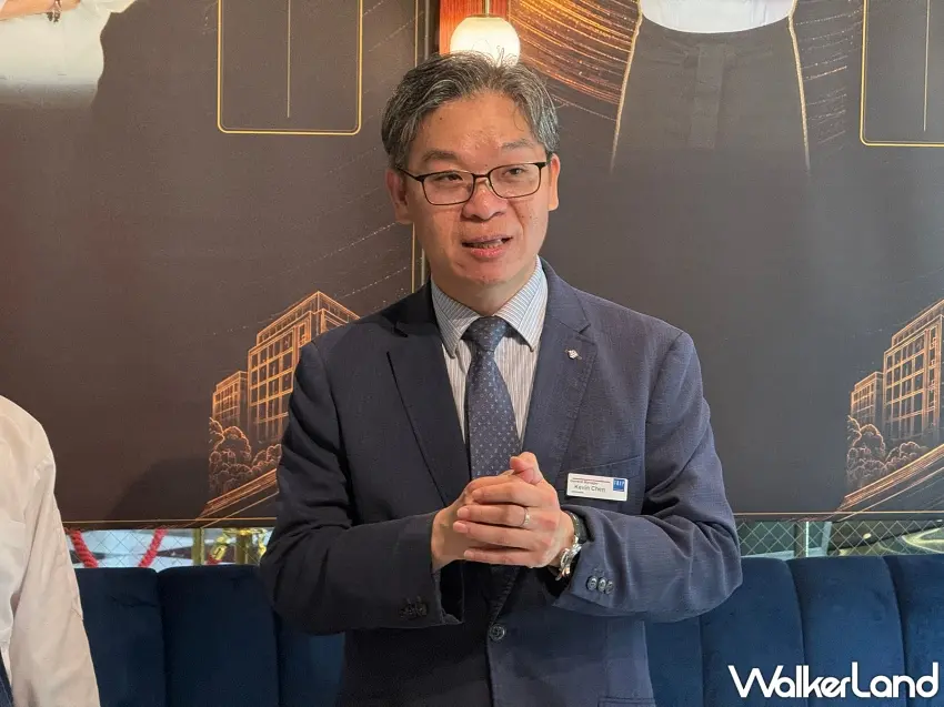 ▲林口爵怡溫德姆酒店陳柏瑆總經理說明品牌重塑營運戰略。圖/新北林口爵怡溫德姆酒店提供;窩客島編輯李維唐整理