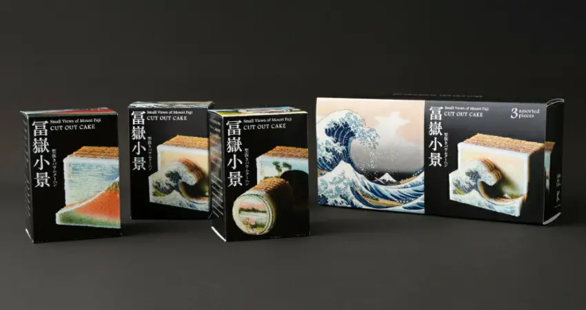 ▲將日本經典藝術浮世繪融入年輪蛋糕,展現別致的視覺與食藝巧思。