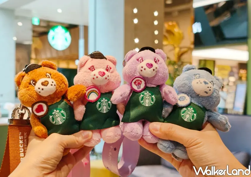 ▲星巴克CareBears迷你夥伴吊飾,自由掛在隨身包包上展現滿滿療癒感。(攝影:鄭雅之)