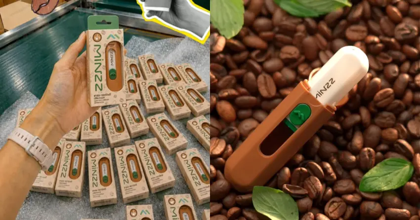 ▲泰國品牌MINZZ推出的Coffee Gadget咖啡味鼻通，成為近期社群話題焦點。