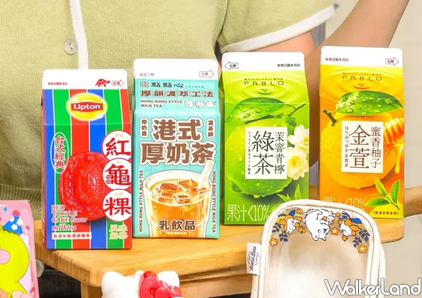 ▲全家飲料新品齊發，引進點點心港式厚奶茶、立頓紅龜粿風味奶茶與PABLO果茶系列。