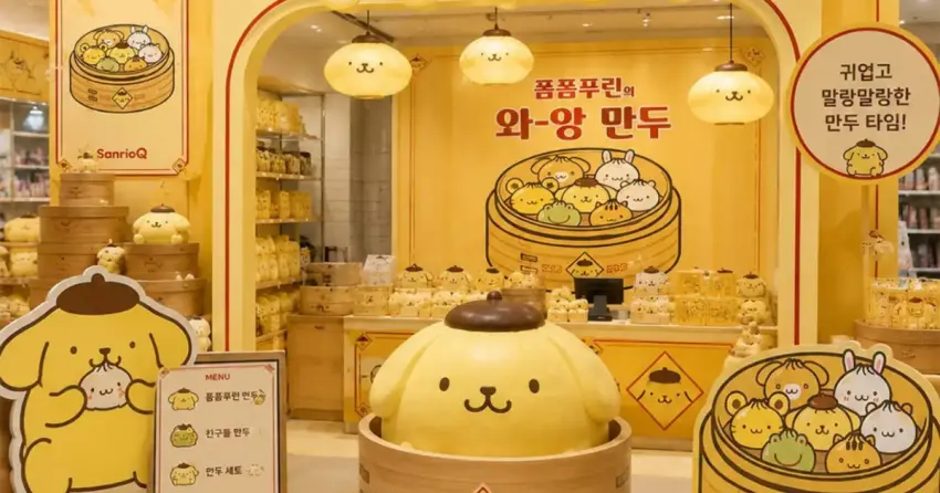 三麗鷗粉絲快衝！超萌「布丁狗包子店」快閃首爾，打卡蒸籠造景、消費滿額送包子禮盒