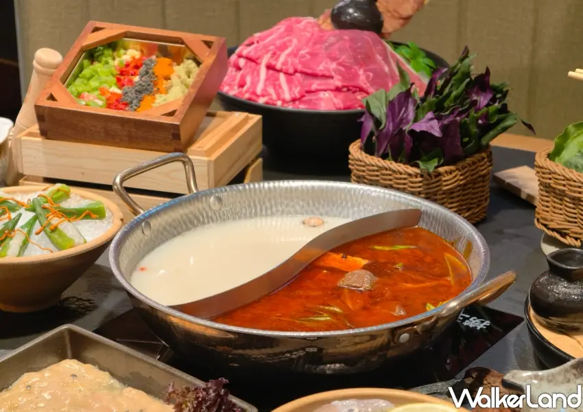 ▲撈王統一時代店推出全新山野系鍋物,將時令野菜與手搗肉滑完美融入澎湃餐桌。(摄影:鄭雅之)