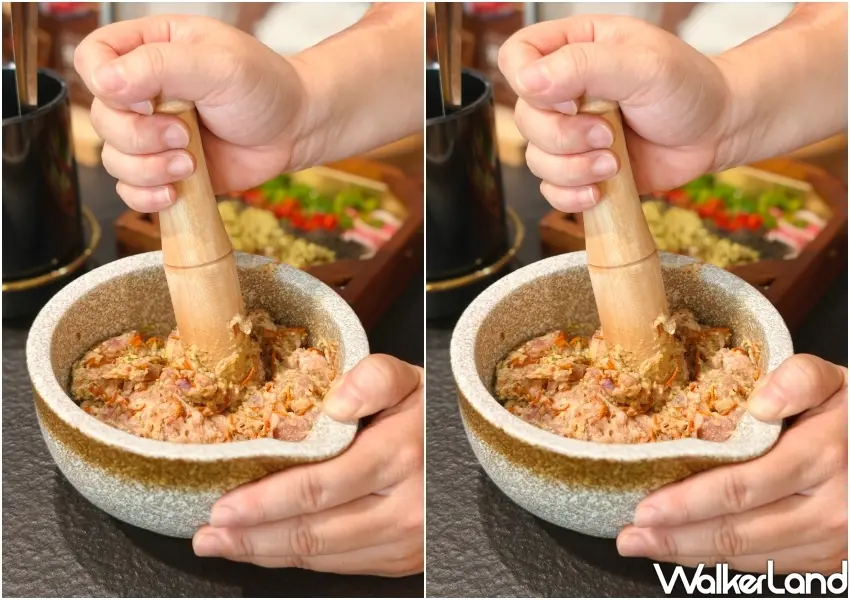 ▲手搗松露薯茸豬肉滑以傳統工序現搗製作,完美融入松露香氣與扎實口感。(攝影:鄭雅之)