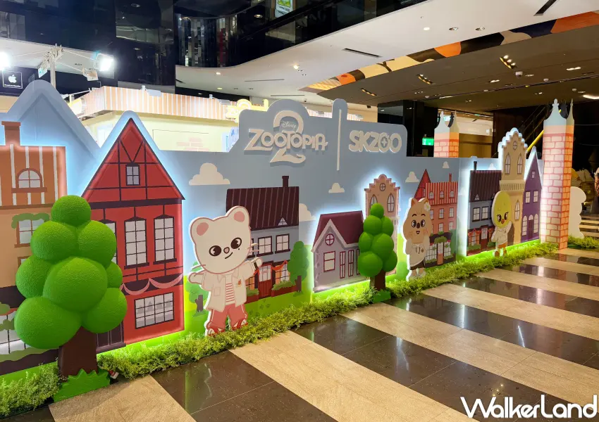 ▲動物方城市SKZOO台北快閃店打卡點!夢幻街道打卡點可以捕捉到DWAEKKI、Jiniret的可愛身影。(攝影:鄭亦庭)