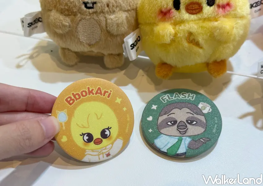 ▲動物方城市SKZOO快閃店推薦必買韓國人氣周邊盲抽徽章。(攝影:鄭亦庭)