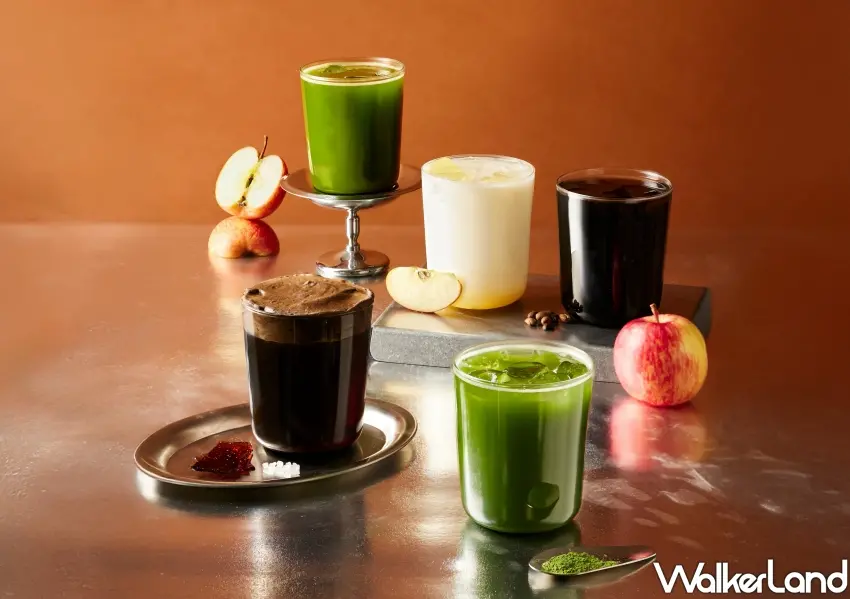 ▲wataru一週年驚喜推出若葉單一農園抹茶、蘋果抹茶系列與特調飲品，買一送一限時搶喝。