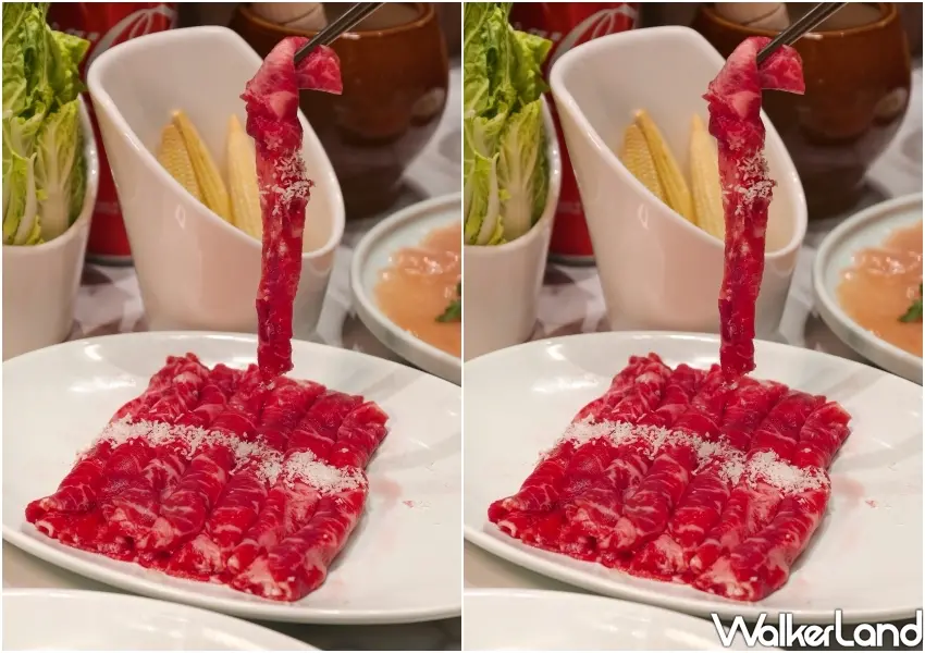 ▲生椰牛肉帶有淡淡椰子清甜香氣,肉質滑嫩吸睛度十足。(攝影:鄭雅之)