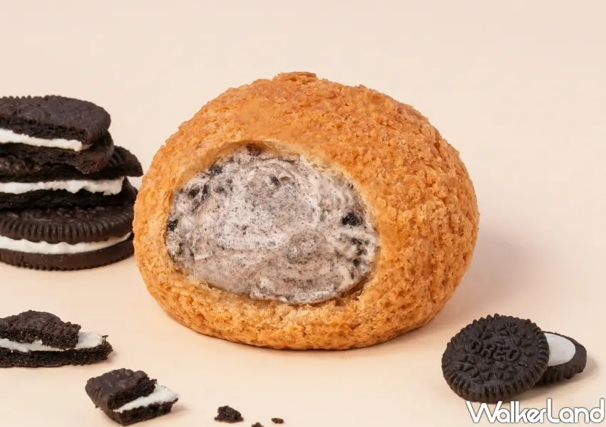 ▲beard papa's推出餅乾巧酥菠蘿泡芙,香脆菠蘿外皮包覆OREO卡士達內餡。