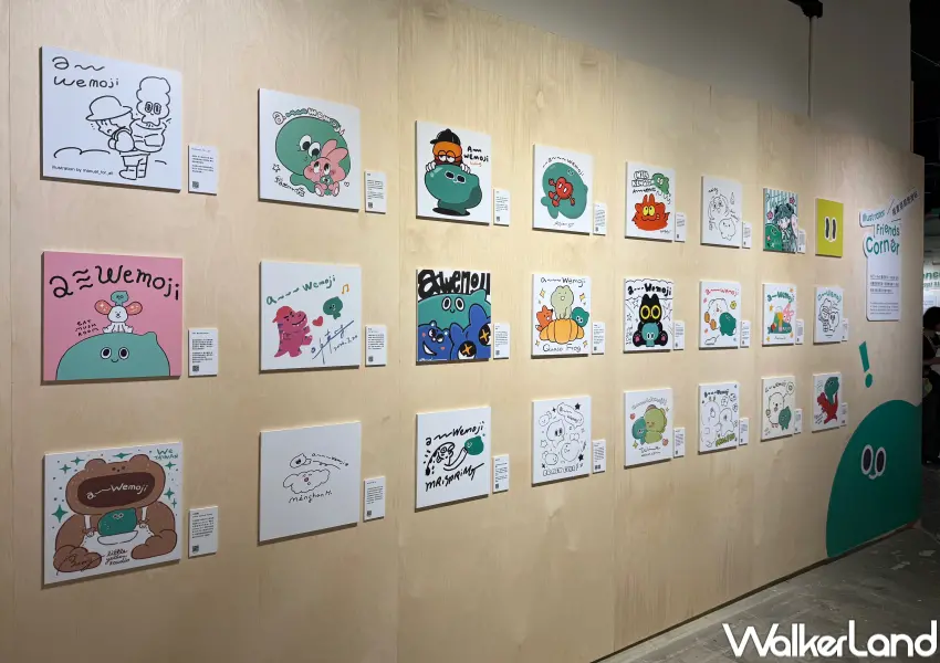 ▲空總a-We特展周邊區!還能看到多達25位插畫家a-We賀圖創作應援圖。(攝影:鄭亦庭)