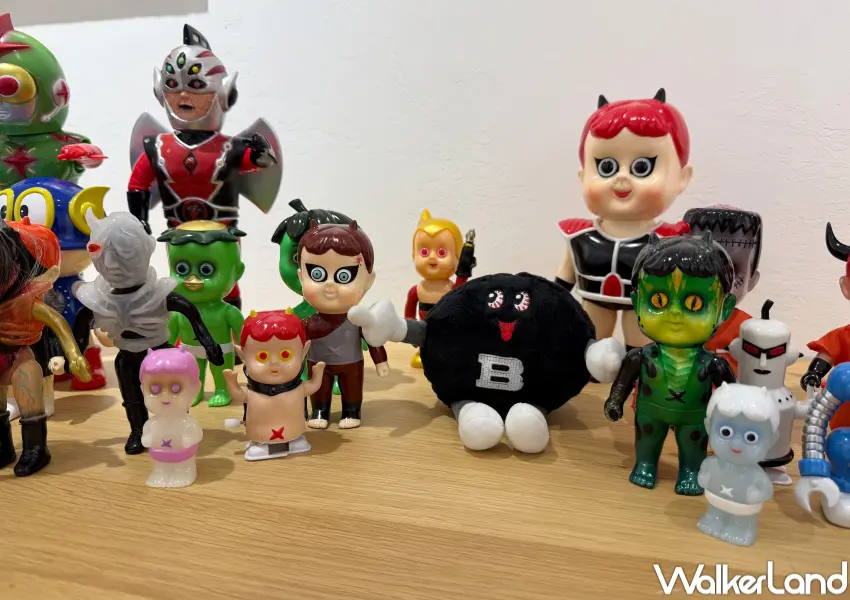 ▲免門票台北展覽以招牌角色HAPY為創作主題,並邀集台灣、日本與韓國等多國藝術家重新詮釋。(攝影:鄭亦庭)