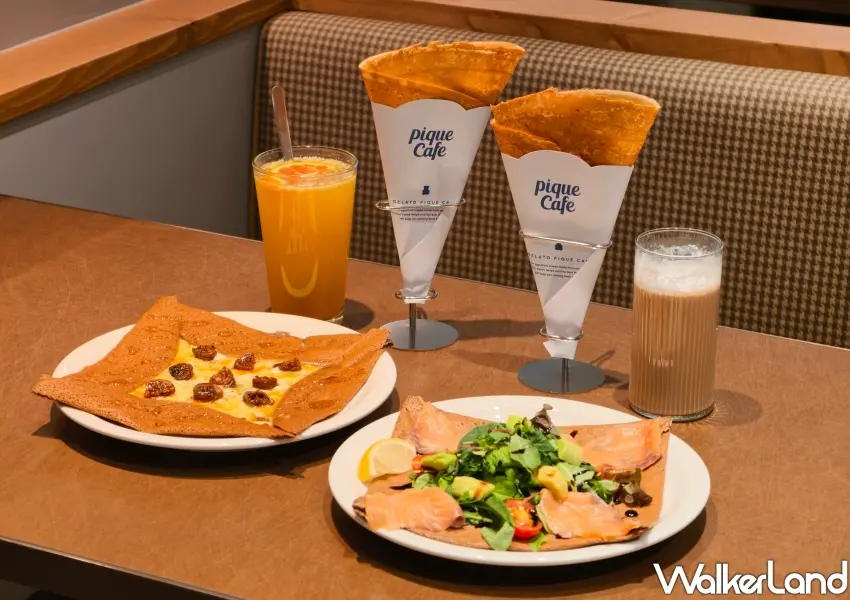 ▲gelato pique cafe提供多款日式蕎麥薄餅與法式可麗餅,不論甜食或鹹食都能在台北大巨蛋門市一次滿足。(攝影:鄭雅之)