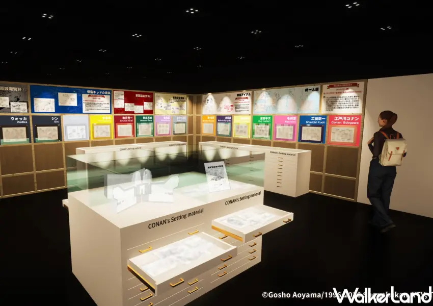 ▲名偵探柯南動畫30週年紀念展以TV動畫製作為核心，解構名偵探柯南動畫幕後的原畫與設定過程。