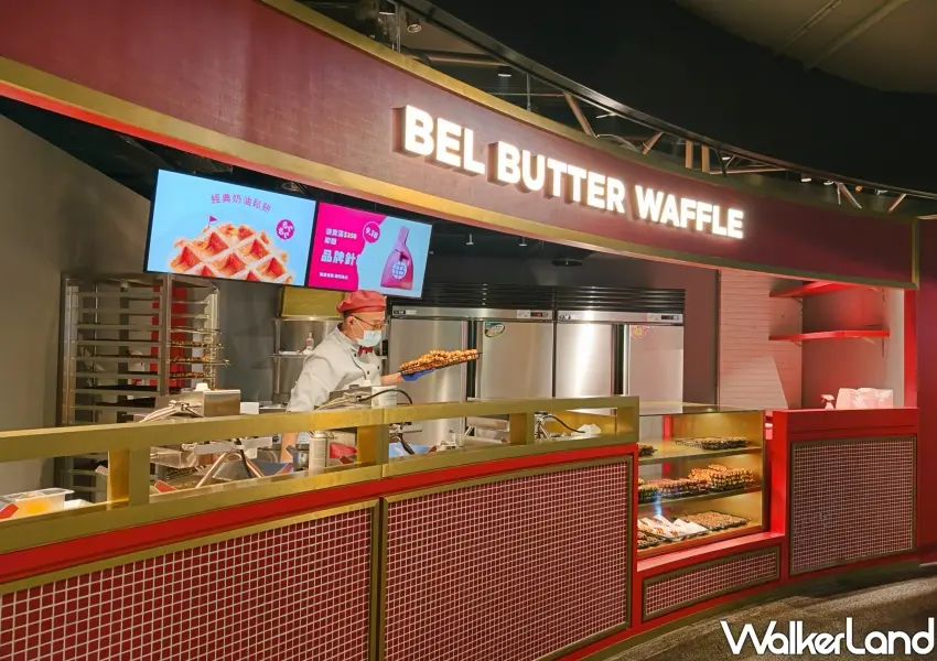 ▲日本東京人氣現烤列日鬆餅品牌BEL BUTTER WAFFLE首度進駐台北京站時尚廣場,帶來濃郁奶油香氣與現場烘烤熱潮。(攝影:鄭雅之)